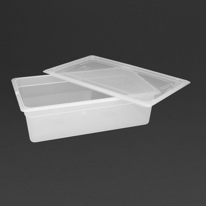 Vogue Polypropylene 1-1 Gastronorm Container with Lid 150mm (Pack of 2)