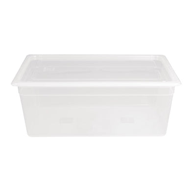 Vogue Polypropylene 1-1 Gastronorm Container with Lid 200mm (Pack of 2)