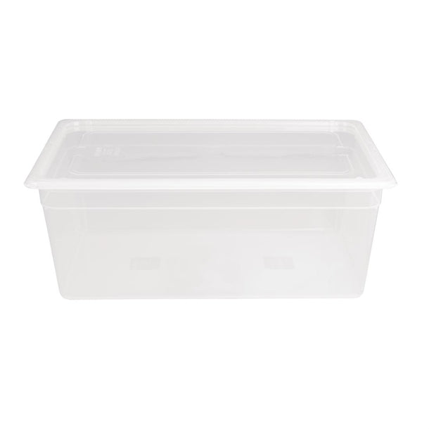 Vogue Polypropylene 1-1 Gastronorm Container with Lid 200mm (Pack of 2)