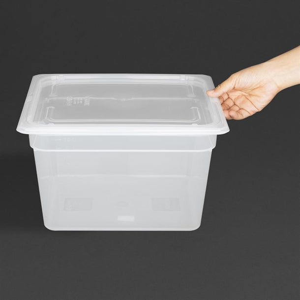 Vogue Polypropylene 1-2 Gastronorm Container with Lid 200mm (Pack of 4)