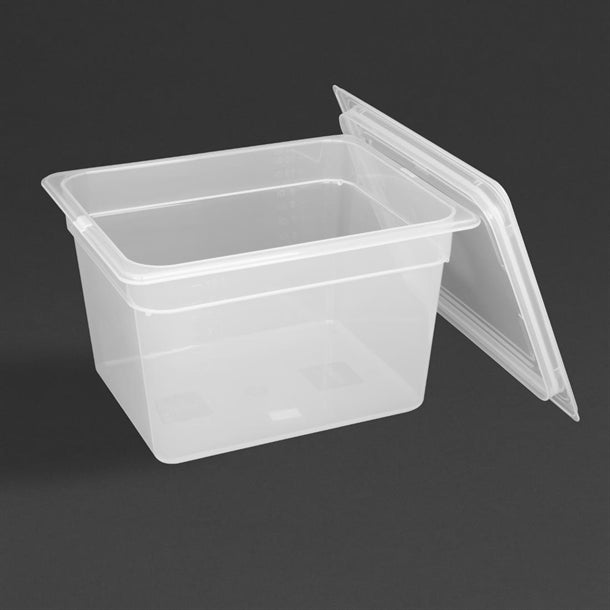 Vogue Polypropylene 1-2 Gastronorm Container with Lid 200mm (Pack of 4)