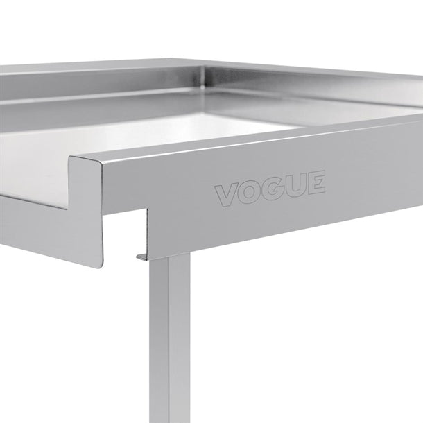 Vogue Pass Through Dishwash Table Right 600mm