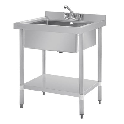 Vogue Stainless Steel Midi Pot Wash Sink with Undershelf