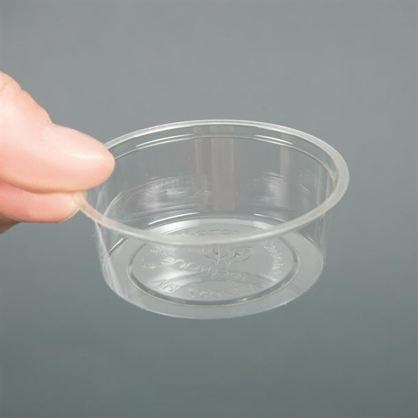 Vegware Compostable Cold Portion Pot Lids 59ml - 2oz and 118ml - 4oz