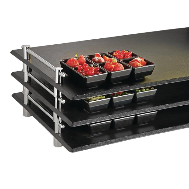 APS Slate Effect Melamine Tray with Rim GN 1-1