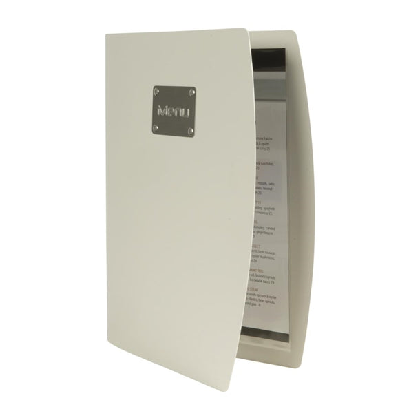 Securit Rio Menu Cover Silver A4