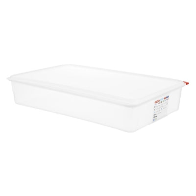 Araven Polypropylene 1-1 Gastronorm Food Containers 13.7Ltr with Lid (Pack of 4)