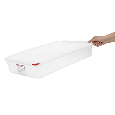 Araven Polypropylene 1-1 Gastronorm Food Containers 13.7Ltr with Lid (Pack of 4)