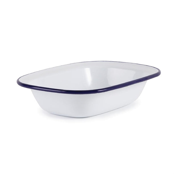 Olympia Enamel Pie Dishes Rectangular 180 x 135mm (Pack of 6)