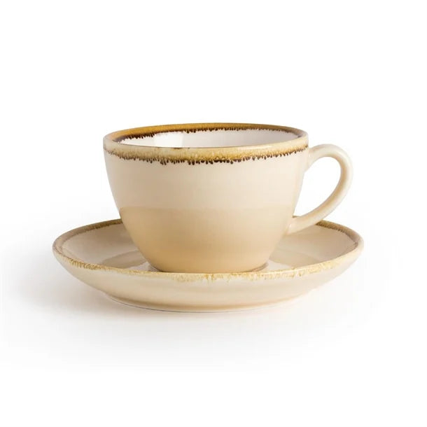 Olympia Kiln Cappuccino Saucer Sandstone 160mm (Pack of 6)