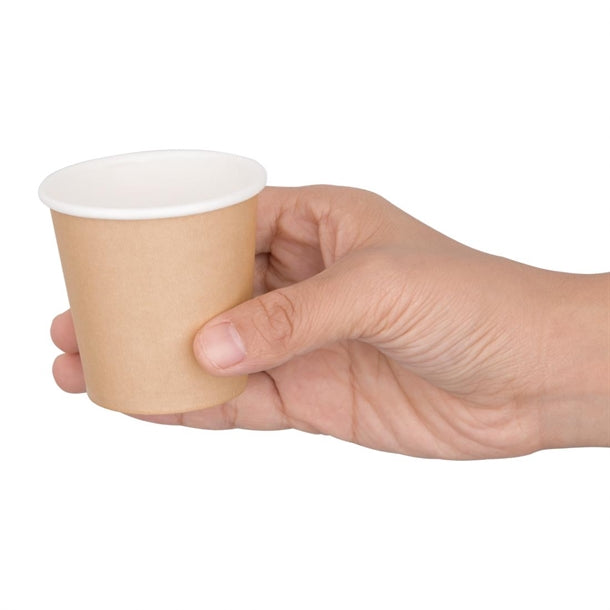 Fiesta Disposable Espresso Cups Single Wall Kraft 112ml - 4oz (Pack of 1000)