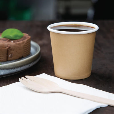 Fiesta Disposable Espresso Cups Single Wall Kraft 112ml - 4oz (Pack of 1000)