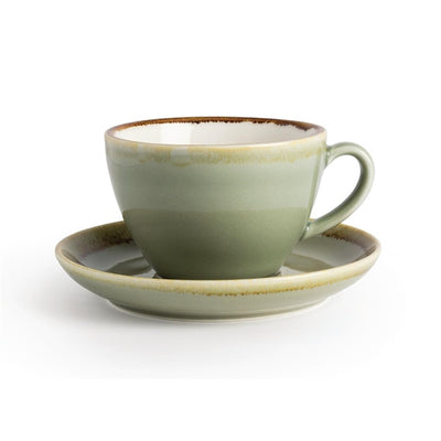 Olympia Kiln Cappuccino Saucer Moss 160mm (Pack of 6)
