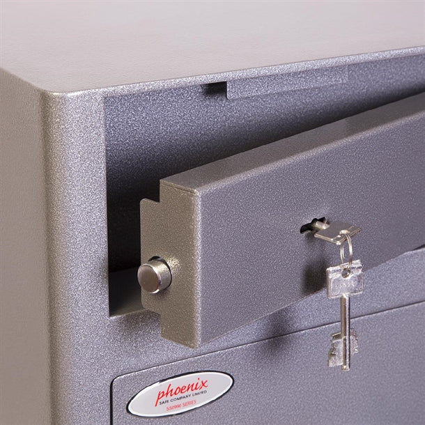 Phoenix Cash Deposit Drop Safe Graphite Grey 47Ltr 3K
