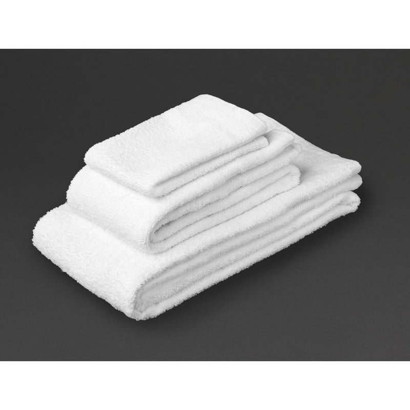Mitre Essentials Carnival Face Cloth White (Pack of 10)