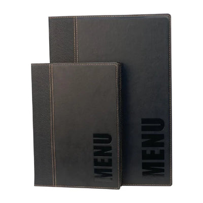 Securit Contemporary Menu Cover Black A4