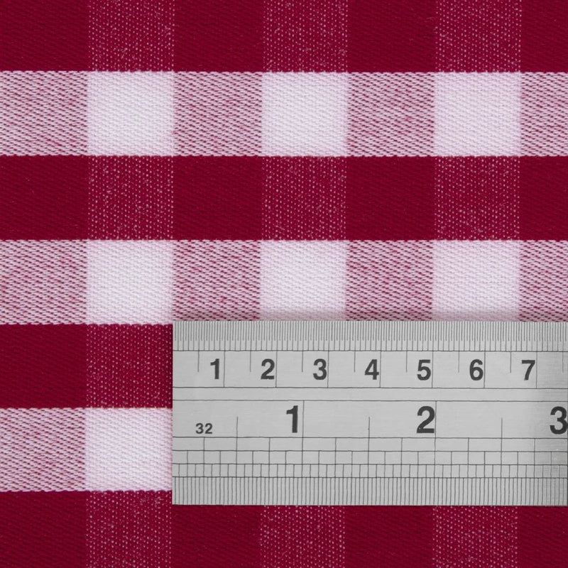 Gingham Tablecloth Red 1780 x 1780mm