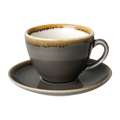 Olympia Kiln Cappuccino Saucer Smoke 140mm (Pack of 6)