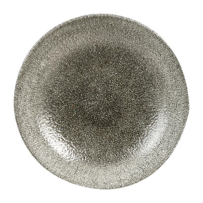 Churchill Studio Prints Raku Round Coupe Bowls Quartz Black 248mm (Pack of 12)