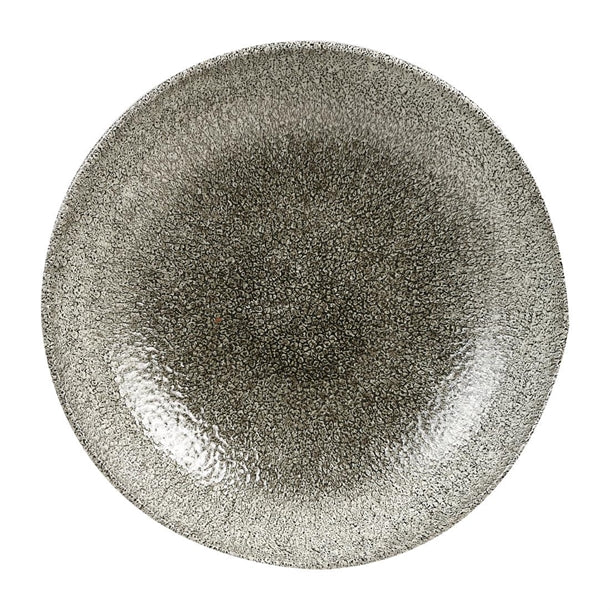 Churchill Studio Prints Raku Round Coupe Bowls Quartz Black 248mm (Pack of 12)