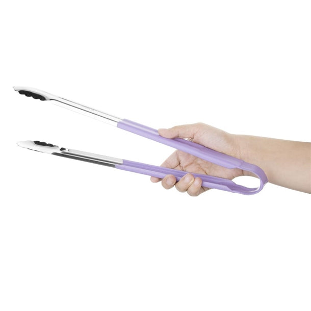 Hygiplas Colour Coded Serving Tong Purple 405mm