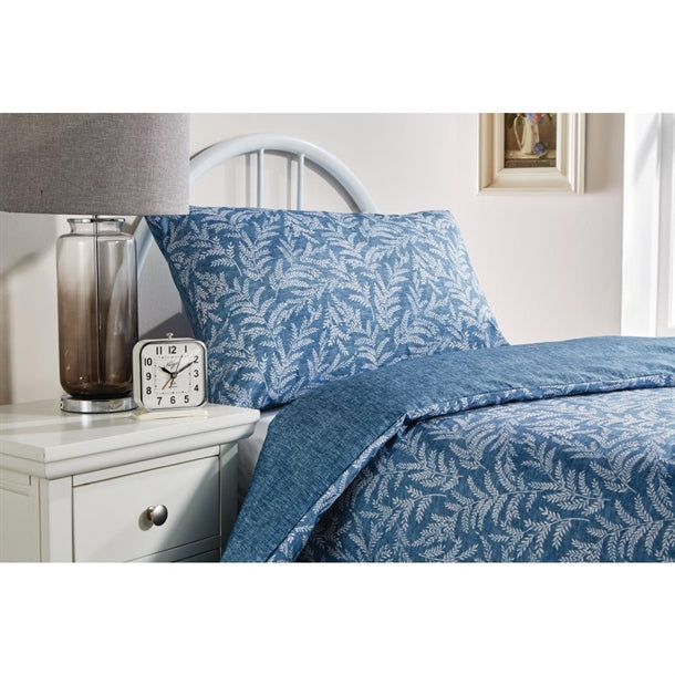 Mitre Essentials Fiorella Duvet Cover Indigo Single