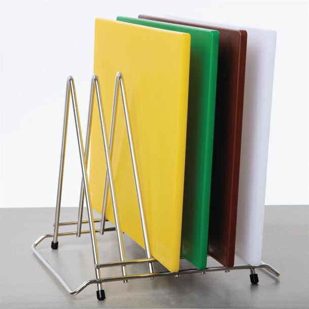 Choping Board Rack Triangle Chopping Board Rack, 6 Slots Stainless Steel for Kitchens ...