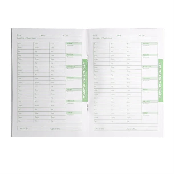 Temperature Log Book