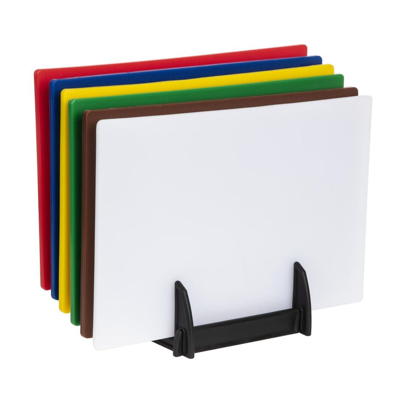 Hygiplas Low Density Chopping Board Set (Pack of 6)
