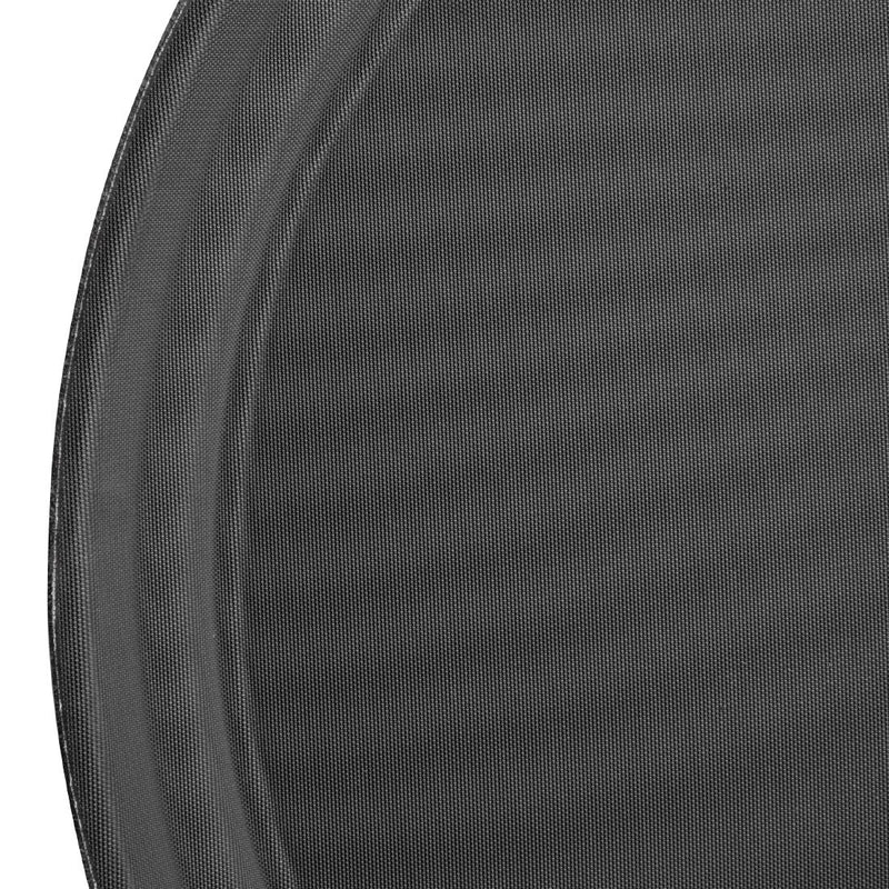 Olympia Kristallon Polypropylene Round Non-Slip Tray Black 356mm