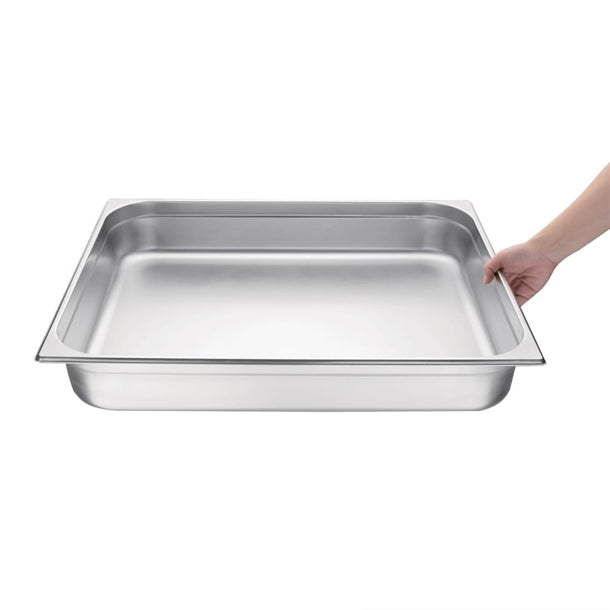 Vogue Stainless Steel 2-1 Gastronorm Pan 100mm