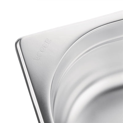 Vogue Stainless Steel 1-6 Gastronorm Pan 200mm
