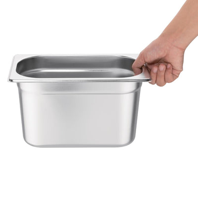Vogue Stainless Steel 1-4 Gastronorm Pan 150mm