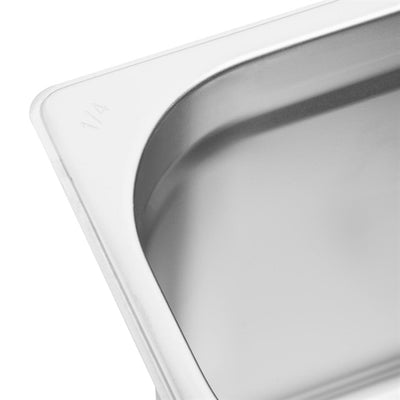 Vogue Stainless Steel 1-4 Gastronorm Pan 200mm