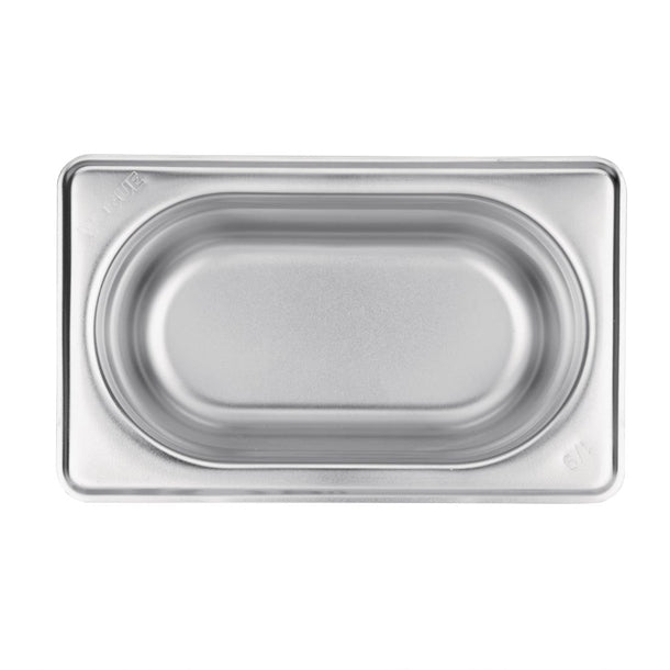 Vogue Stainless Steel 1-4 Gastronorm Pan 100mm