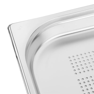 Vogue Stainless Steel Perforated 1-1 Gastronorm Pan 40mm