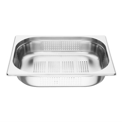 Vogue Stainless Steel Perforated 1-2 Gastronorm Pan 100mm