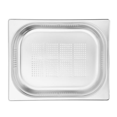 Vogue Stainless Steel Perforated 1-2 Gastronorm Pan 100mm