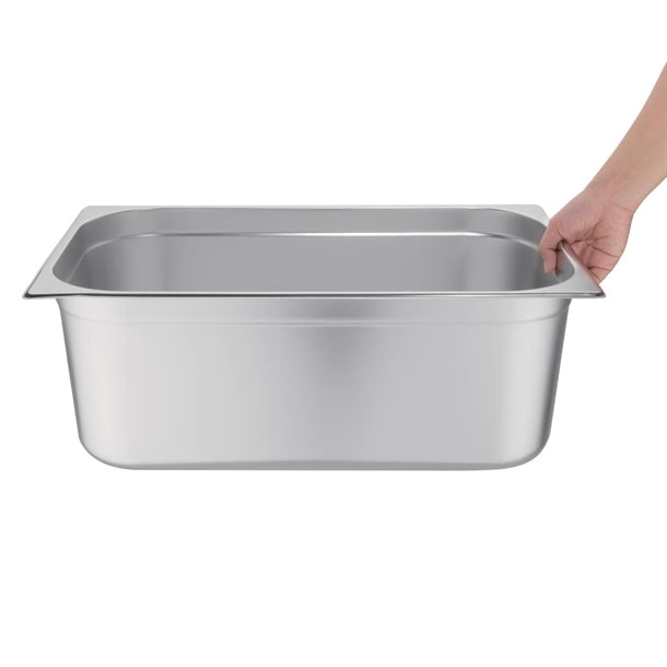 Vogue Stainless Steel 1-1 Gastronorm Pan 200mm