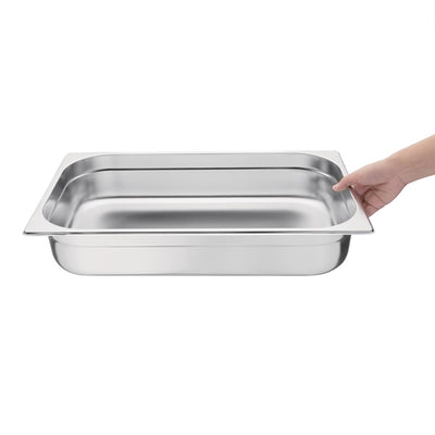 Vogue Stainless Steel 1-4 Gastronorm Pan 100mm