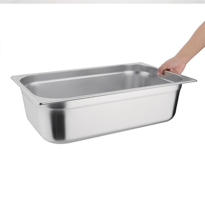Vogue Stainless Steel 1-1 Gastronorm Pan 150mm