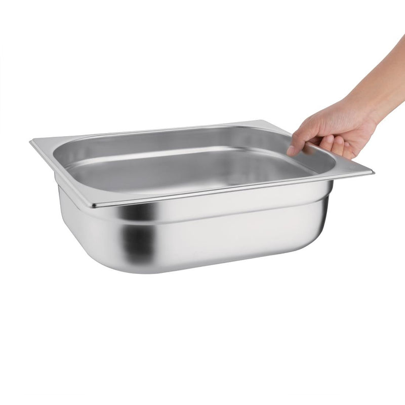 Vogue Stainless Steel 1-2 Gastronorm Pan 100mm