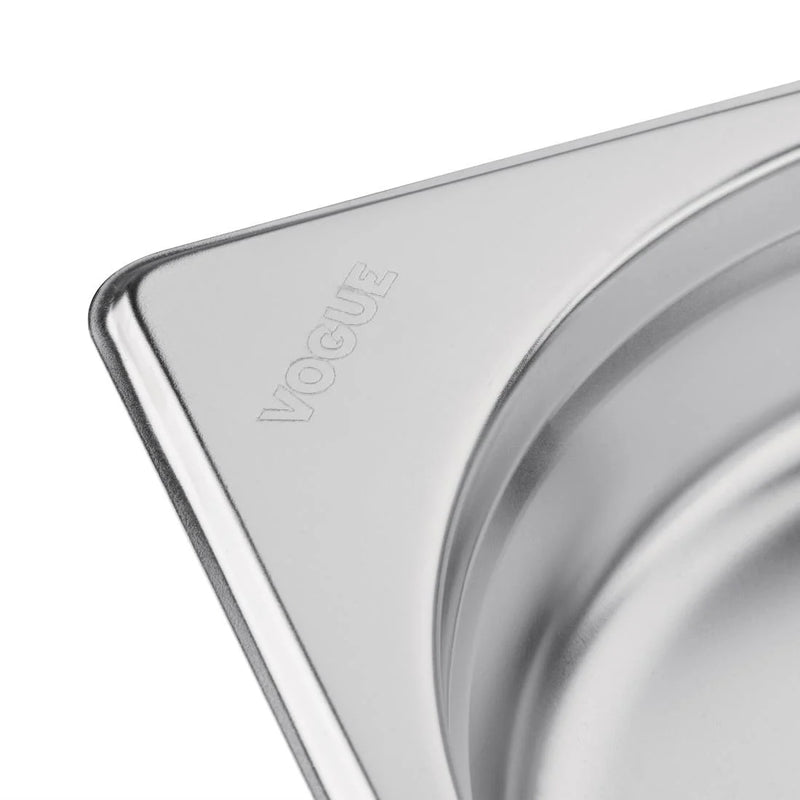 Vogue Stainless Steel 1-2 Gastronorm Pan 200mm