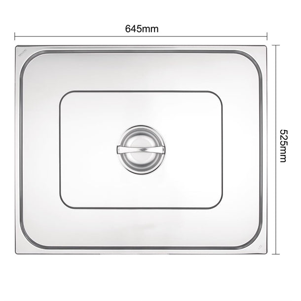 Vogue Stainless Steel 2-1 Gastronorm Lid