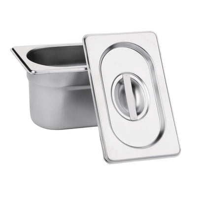 Vogue Stainless Steel 1-4 Gastronorm Lid