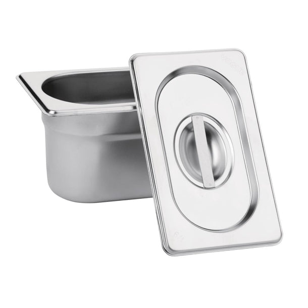 Vogue Stainless Steel 1-4 Gastronorm Lid