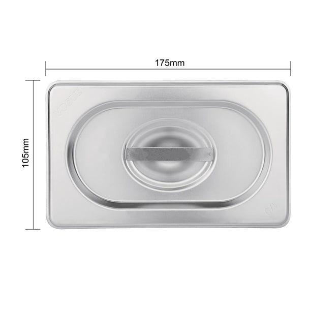 Vogue Stainless Steel 1-4 Gastronorm Lid
