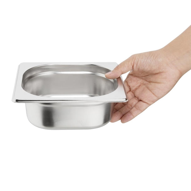 Vogue Stainless Steel 1-6 Gastronorm Pan 65mm