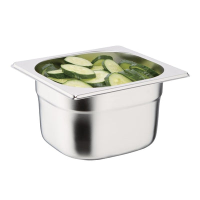 Vogue Stainless Steel 1-6 Gastronorm Pan 100mm