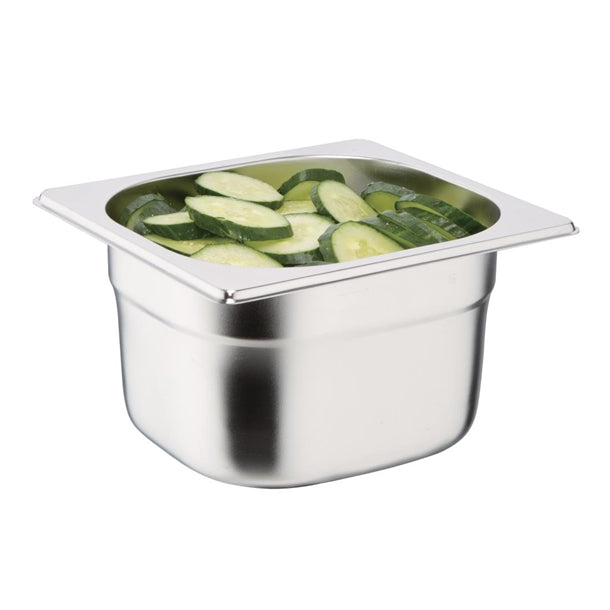 Vogue Stainless Steel 1-6 Gastronorm Pan 100mm
